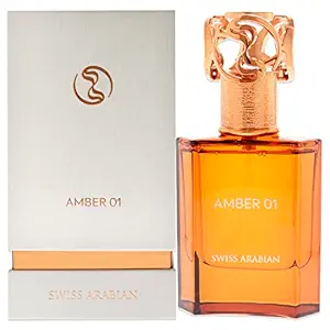 Swiss Arabian Amber 01 – Luxury Products From Dubai – Long Lasting, Addictive Personal EDP Spray Fragrance – Seductive Signature Aroma – 1.7 Oz