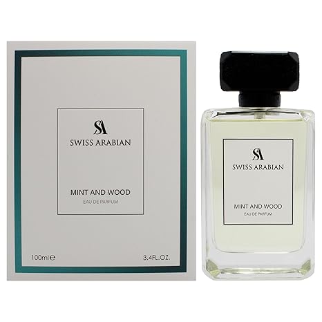 Swiss Arabian Mint and Wood for Men – Sophisticated Modern Man’s Fragrance – Spicy, Woody Fragrance with Lemon, Cardamom, and Tonka Bean – 3.4 oz